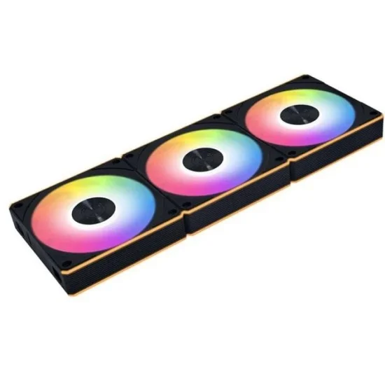 Lian li uni fan cl wireless 120mm argb case fans with controller - black (3 pack) - Black